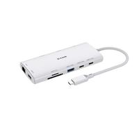 D-Link DUP-A01 Hub USB-C 10 en 1, 2X HDMI 4K@60Hz, USB 3.1/3.0, Power Delivery 100W, SD/microSD, Ethernet Gigabit - Estación Dock USB-C para MacBook, PC portátil, Android
