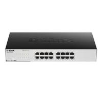D-Link GO-SW-16G No administrado L2 Gigabit Ethernet (10/100/1000) 1U Negro