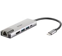 D-LINK Hub Multipuerto USB-C con HDMI y Ethernet Gigabit