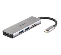 D-Link Hub USB-C Multipuerto con HDMI y Lector de Tarjetas SD, 2x USB-A