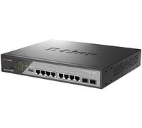 D-link switch smart 10 puertos gigabit poe (8 x 1000base-t y 2 x sfp g