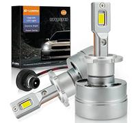 D-Lumina Bombilla D2S LED para Faros Delanteros de 90W 18000LM 6500K xenón Blanco Brillante, Kit de conversión de Luces HID de xenón,Plug and Play a balat HID Original, Paquete de 2