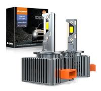 D-Lumina Bombilla D8S LED para faros antierror Canbus, 20000LM 120W 6500K blanco extremadamente luminoso, kit de conversión de faros LED,repuesto OEM Xenon HID bombilla Plug and Play, paquete de 2