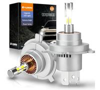 D-Lumina Bombilla LED H4 360° iluminación, 120 W 28000 LM,Lámpara para LED H4 Coche 12 V Blanco 6500 K, kit de faros 600% súper brillante de repuesto para halógeno