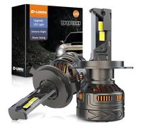 D-Lumina Bombilla LED H4/9003 para faros delanteros, 180 W, 40000 lm, 6500 K, blanco frío, 800% de brillo, xenón blanco superbrillante, kit de conversión LED H4/9003, CANBUS sin errores, IP68