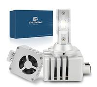 D-Lumina Bombillas D1S LED D1R/D1C,para Faros Delanteros,2×35W 10000LM 6000K Blanco,Kits de Conversión de LED Brillante,Haz Alto y Bajo,Plug and Play para Reemplazo Original D1S HID,2 Unidades