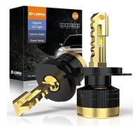 D-Lumina Bombillas H4/HB2 LED Canbus, 120W 30000LM Kit LED con Llave Dorada Altos Lúmenes Blanco 6500K, IP68 Impermeable y Sistema de Enfriamiento Avanzado, Paquete de 2