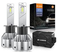 D-Lumina Bombillas LED H1 para faros delanteros, 100 W, 16000 lm, 500% más brillantes, kit de conversión de faros LED 6500 K, blanco frío, IP68, impermeable, 100.000 horas de vida útil, paquete de 2