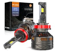 D-Lumina Bombillas LED H11/H8/H9,180W 40000LM 6500K Blanco Frío 800% Brillo Super Brillante Ajustable a 360 Grados H11/H8 LED Canbus Anti Error Kit de Conversión IP68 Impermeable