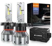 D-Lumina Bombillas LED H4/9003 para faros delanteros, 100W 16000lm, 500% más brillantes, kit de conversión de faros LED 6500 K, blanco frío, IP68, impermeable, 100.000 horas de vida útil, paquete de 2