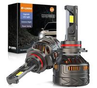 D-Lumina Bombillas LED HIR2/9012,180W 40000LM 6500K Blanco Frío 800% Brillo Super Brillante Ajustable a 360 Grados HIR2/9012 LED Canbus Anti Error Kit de Conversión IP68 Impermeable