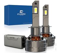 D-Lumina H1 LED Canbus Bombilla 160W 30000LM, Chip CPS 6500K 500% Brillante, Refrigeración de tubo de cobre grueso, Luces de lámpara LED-2 años de garantía, 2 piezas