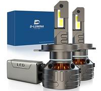 D-Lumina H4 LED Canbus Bombilla 160W 30000LM, Chip CPS 6500K 500% Brillante, Refrigeración de tubo de cobre grueso, Luces de lámpara LED-2 años de garantía, 2 piezas