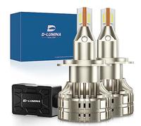 D-Lumina H7 Bombilla lenticular LED Canbus 120W 20000LM Lámpara de Faro de automóvil Lenticular 6000K, 12V, -2 años de garantía, 2 Piezas