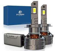 D-Lumina H7 LED Canbus Bombilla 160W 30000LM, Chip CPS 6500K 500% Brillante, Refrigeración de tubo de cobre grueso, Luces de lámpara LED-2 años de garantía, 2 piezas