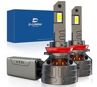 D-Lumina H8/H11 LED Canbus Bombilla 160W 30000LM, Chip CPS 6500K 500% Brillante, Refrigeración de tubo de cobre grueso, Luces de lámpara LED-5 años de garantía, 2 piezas