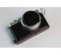 D-Lux 7 Case, Zakao - Funda de piel sintética con abertura en la mitad inferior para cámara con correa de mano para Leica D-Lux 7 (negro)