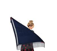 DM Mantoncillo de Manila (Pico), grande. Varios Colores, Lisos o Bordados. Medidas: 170x80 cms. aprox. (flecos de 25 cms. no incluídos en las medidas). (Azul Marino liso.)