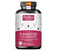 D-Manosa Raibu - 2100 mg alta dosis por día - 160 cápsulas - Con arándano rojo y vitamina C - D Manosa Vegano y Sin Aditivos Químicos - Producido y probado en laboratorio en Europa