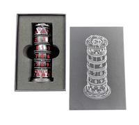 (D) Metal 7 in 1 Rotatable Dices Towers Portable Entertaining Dices Plaything for Party Playing