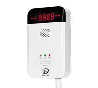 D MODUN - Detector de Gas, Gas Natural | LPG | Detector de fugas de gas de carbón, monitor de gas con enchufable con alarma de sonido y pantalla LED, alarma de gas combustible metano propano butano