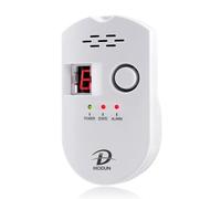 D MODUN Detector de Gas, Gas Natural/LPG/Detector fugas gas Carbón, Monitor de gas con Alarma Sonora y Pantalla Digital LED, Alarma de gas Metano Propano Butano Inicio, adecuado para Cocina, RV,Garaje