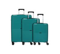 d & n Travel Line 4000 4 ruedas Juego de maletas 3 piezas azul petróleo