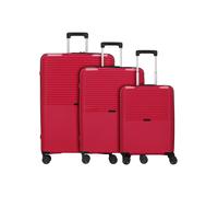 d & n Travel Line 4000 4 ruedas Juego de maletas 3 piezas rojo