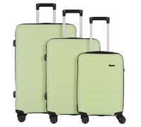 d&n Travel Line 4100 4 ruedas Juego de maletas 3 piezas verde