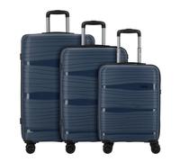 d&n Travel Line 4300 4 ruedas Juego de maletas 3 piezas azul