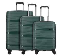 d&n Travel Line 4300 4 ruedas Set de maletas 3 piezas verde