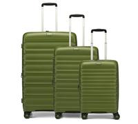 d&n Travel Line 4700 4 ruedas Juego de maletas 3 piezas con pliegue de expansión verde oliva