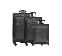 d & n Travel Line 6400 4 ruedas Juego de maletas 3 piezas negro