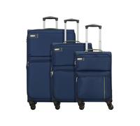 d & n Travel Line 6704 4 ruedas Juego de maletas 3 piezas azul