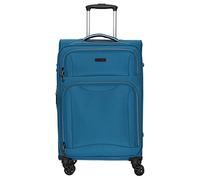 D&N Travel Line 9204 - Carrito con ruedas (4 ruedas, 66 cm), Equipaje de Mano, color azul, turquesa, 66 cm