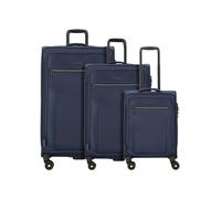 d & n Travel Line 9704 4 ruedas Juego de maletas 3 piezas Con asa expansible azul