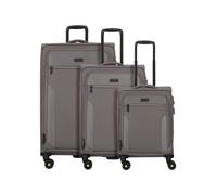 d & n Travel Line 9704 4 ruedas Juego de maletas 3 piezas Con asa expansible gris