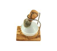 D.O.M. Brocha de Afeitar 3 piezas), de madera de olivo tipo 1