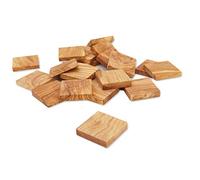 D.O.M. - Juego de 10 plaquetas planas de madera de olivo