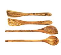 D.O.M. Die Olivenholz Manufaktur D.O.M. - Juego de Cocina (4 Piezas, Madera de Olivo)