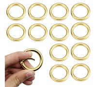 D-Orange 20 Piezas de Mosquetón Redondo 28mm Hebillas De Resorte Redondas Gancho Llavero de Aleación de Zinc Clips para Manualidades y Accesorios De Bolsos, Dorado