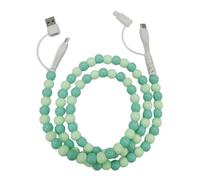 (D) Pearl Beaded Charging Cable - USB-C to Lightning PD Fast Charging Cord for iPhone 17/16/15