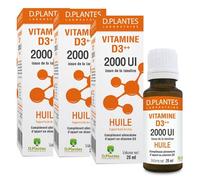 D.Plantes Vitamina D3 2000 UI Paquete original de 3