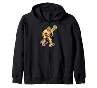 D-Pole Long Stick Bigfoot Lacrosse Player Sasquatch LAX Sudadera con Capucha