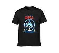 D.R.I. Crossover Print Unisex T-Shirts Men tee Cotton Tops Black Shirt XL