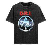 D.R.I. Mens Funny Unisex T-Shirts Graphic Print Black tee L