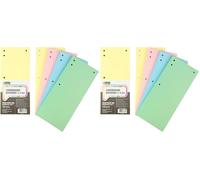 D.RECT 110936 - Separadores de cartón (100 unidades, 11 x 24 cm, 4 colores claros) (Paquete de 2)