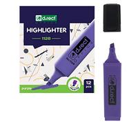 D.RECT 1128 - Rotuladores fluorescentes con punta biselada, 12 unidades, color morado