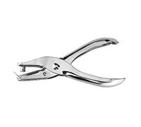 D.RECT 1140 Perforadora simple de 6 mm - Perforadora plateada, 8 hojas - Perforadora de 1 pliegue, Perforadora de papel, Perforadora de oficina