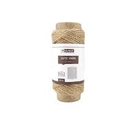 D.RECT 25 m de Cuerda de Yute marrón Natural de Yute para Embalaje, Cinta de Regalo, Cuerda Decorativa de 1,2 mm de Grosor, para: Embalaje, Manualidades, floristería, decoración, 800198